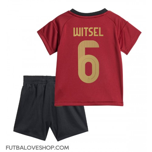 Dres Belgicko Axel Witsel #6 Domáci pre deti ME 2024 Krátky Rukáv (+ trenírky)